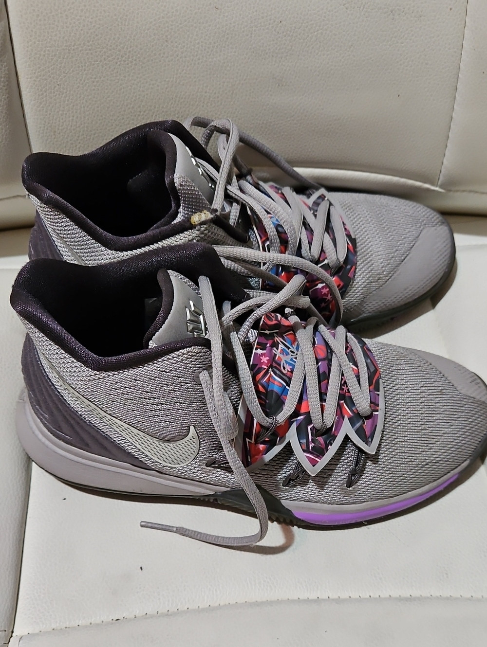 Nike Athletic Sneakers with Purple and Multicolor Accents